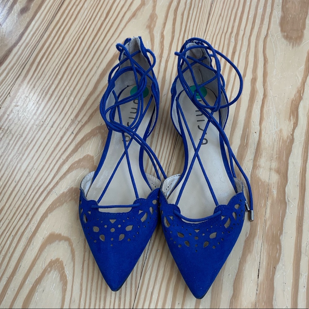 Unisa Brilliant blue strappy flats